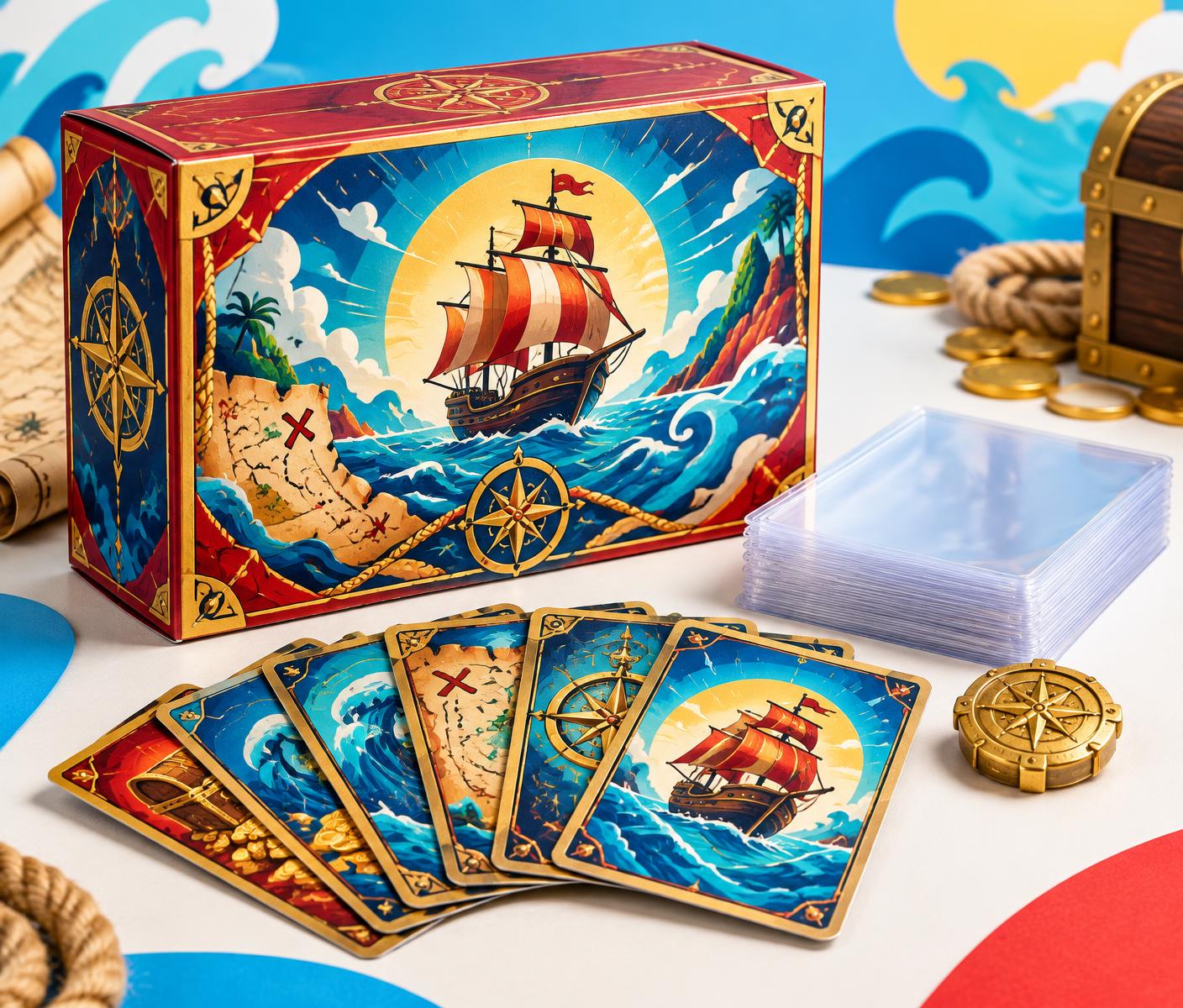 Bundle carte collezionabili One Piece Rotta 40: 40 carte originali in lingua giapponese con 50 bustine protettive trasparenti per iniziare la collezione